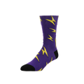 Purple Lightning Bolt Socks U.S Mens 8-12