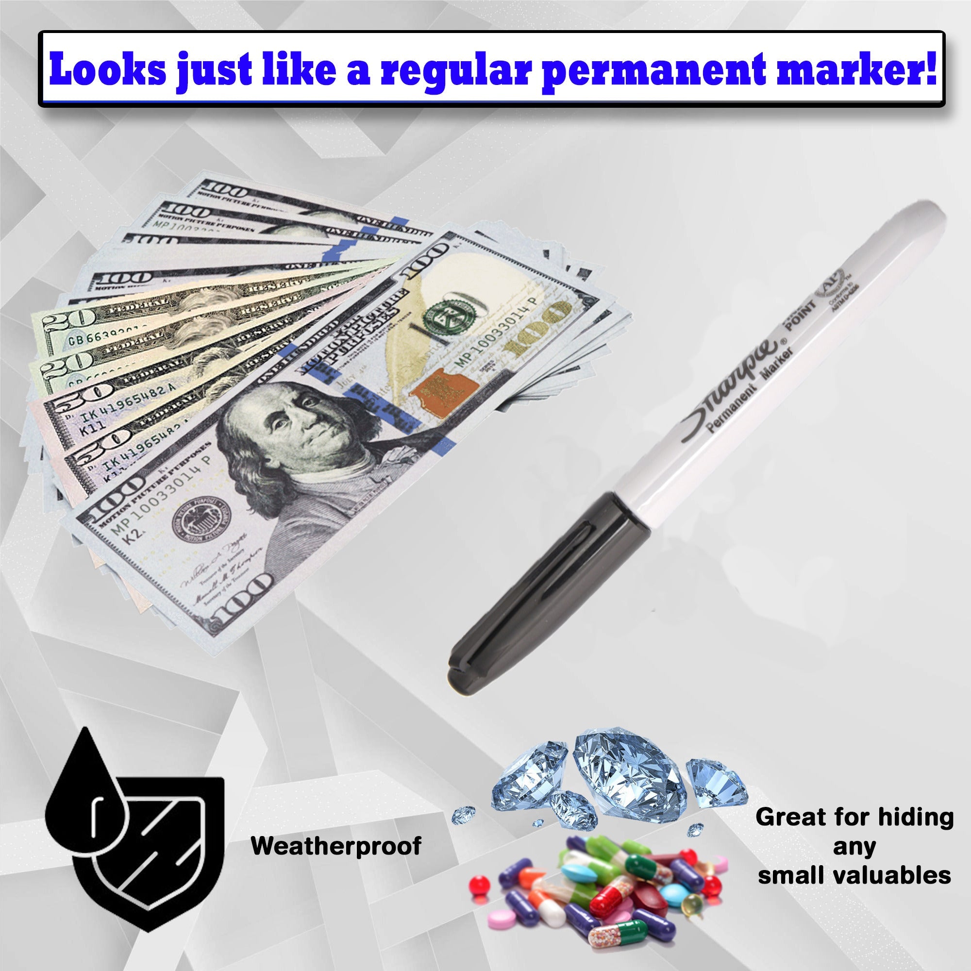 Realistic Large Marker Diversion Safe - Practical diversion safe ideas of Real working large marker with a Hidden secret compartment